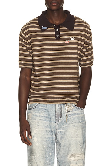 Carne Bollente Pin-Up Patrol Polo in Stripe