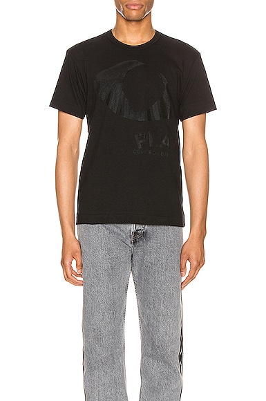 COMME des GARCONS PLAY Printed Eye Cotton Tee in Black