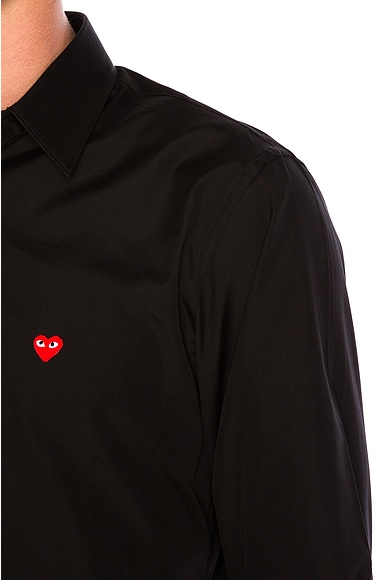 Small Red Emblem Cotton Button Down