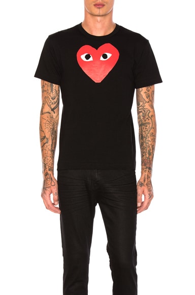 Printed Red Heart Cotton Tee