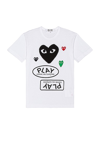 COMME des GARCONS PLAY Tee Shirt in White
