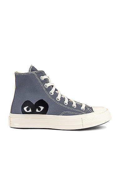 Comme Des Garcons PLAY Converse Chuck Taylor High in Grey