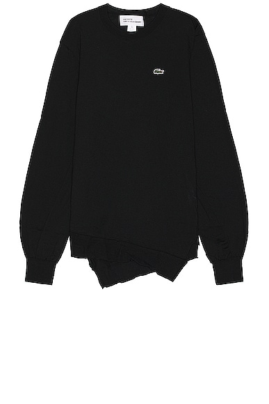 Comme Des Garçons Shirt X Lacoste Sweater In Black