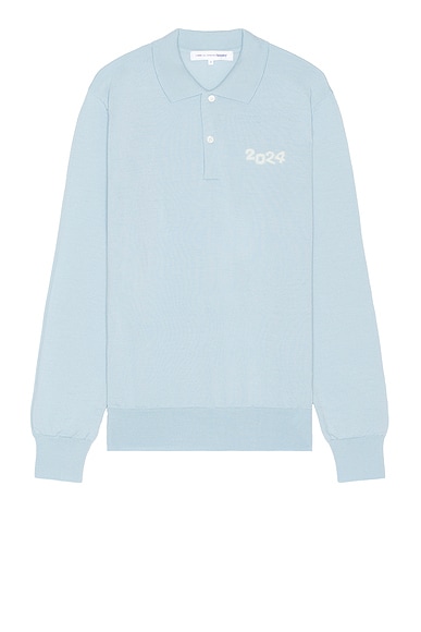 COMME des GARCONS SHIRT 2024 Polo Sweater in Light Blue