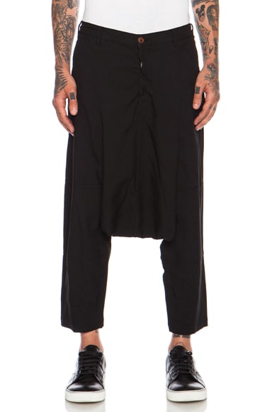 COMME des GARCONS SHIRT Poly Drop Crotch Pant in Black | FWRD
