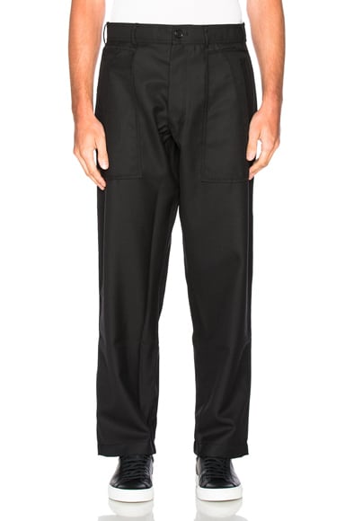 COMME des GARCONS SHIRT Gabardine Pants in Black | FWRD