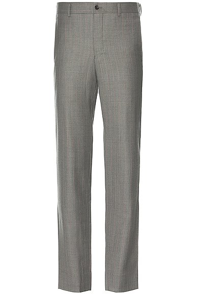 COMME des GARCONS Homme Plus Pencil Striped Pant in Grey & Pink