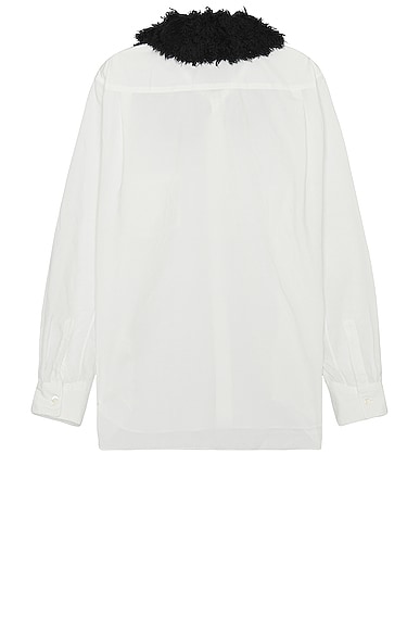 Shop Comme Des Garçons Homme Deux Broad Shirt In White & Black