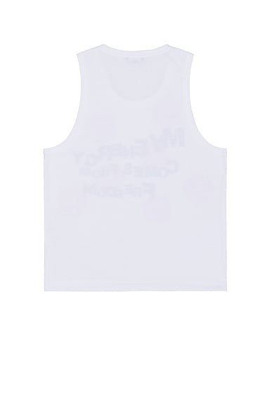 Shop Comme Des Garçons Homme Deux Lip Tank In White & Red