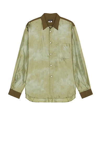 COMME des GARCONS Homme Plus Button Down Shirt in Khaki 3 & Khaki
