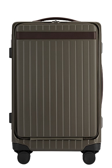 Carl Friedrik The Carry-on X Suitcase in Dark Olive & Chocolate