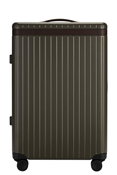 Carl Friedrik The Check-in Suitcase in Dark Olive & Chocolate