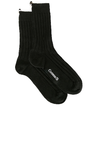 Comme Si the Cashmere Sock in Black