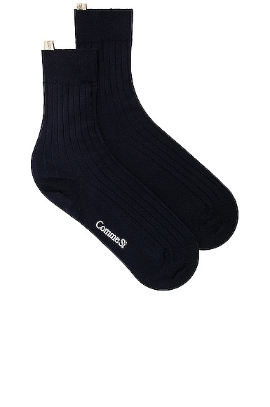 Comme Si The Yves Sock in Navy