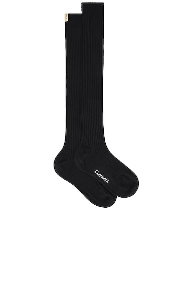 Comme Si The Knee High Sock in Black