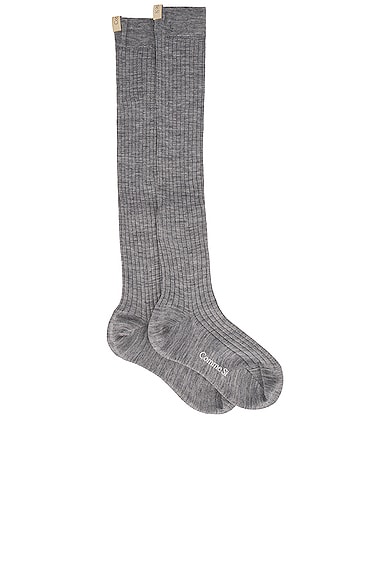 Comme Si The Knee High Sock in Heather Grey