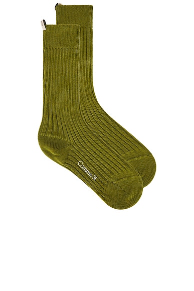Comme Si The Merino Chunky Sock in Moss