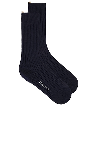 Comme Si The Merino Chunky Sock in Navy