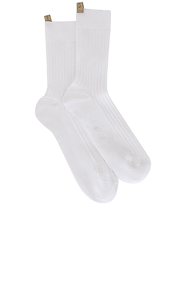 Comme Si the Yves Sock in White