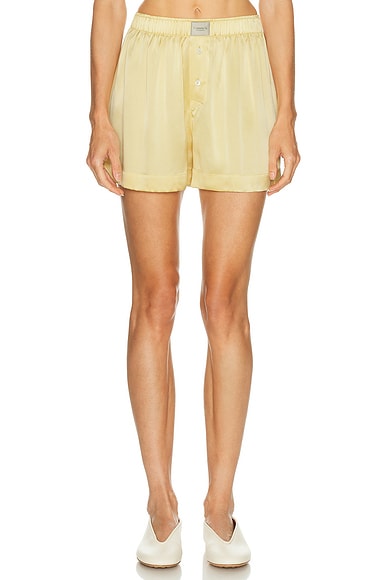 Comme Si La Boxer Silk Classica Short in Butter