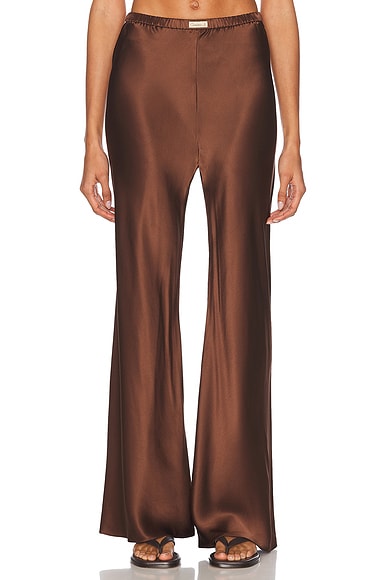 Comme Si Bias Cut Pant in Espresso