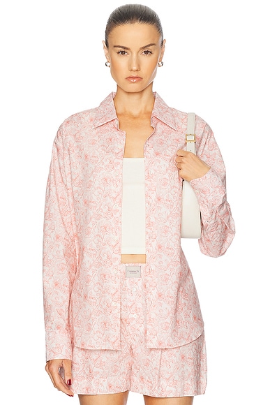 韓国ブランド通販サイト in Vallena Chemise La JACQUEMUS Print FWRD | Checked Pink トップス