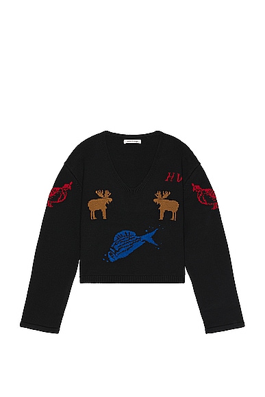 Fish & Game Hunting Sweater in Black
