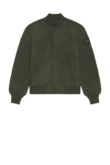 Canada Goose Hudson Fleece Bomber in Dark Sage