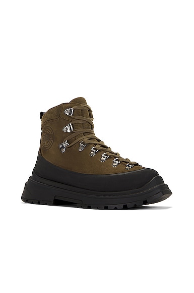 Shop Canada Goose Journey Boot In Military Green & Black