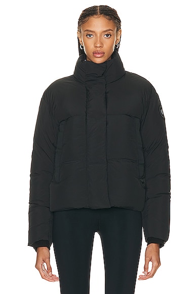 Shop Canada Goose Junction Cropped Puffer Jacket In Black