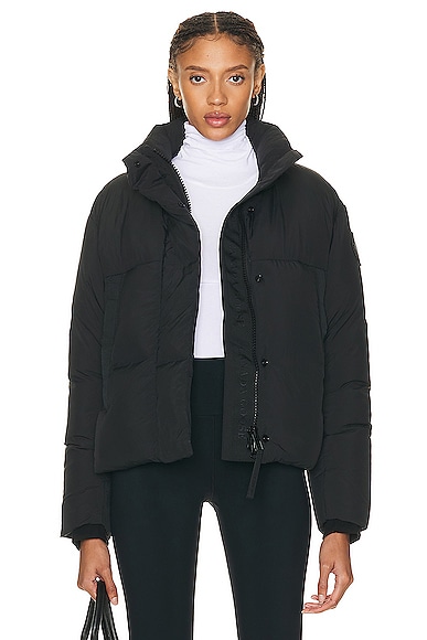 Shop Canada Goose Junction Cropped Puffer Jacket In Black