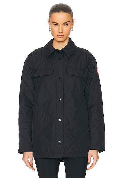 Canada Goose Albany Quilted Shirt Jacket in Black