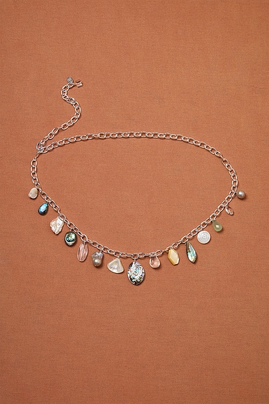 CHAN LUU for FWRD Stoned Pendant Belt in Multi