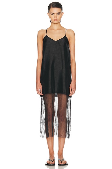Techno Taffeta Mesh Dress