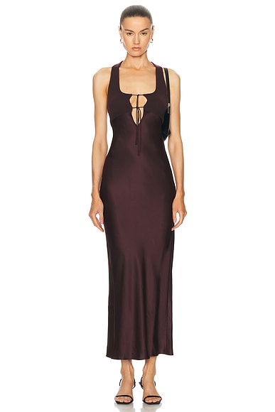 Christopher Esber Monument Cami Dress in Mahogany