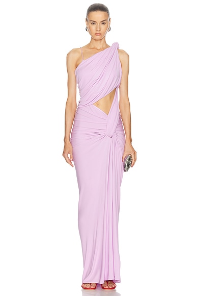 PatBO Cut Out Maxi Dress With Beaded Rope Detail in Orchid PatBO Cut Out Maxi Dress With Beaded Rope Detail in Orchid