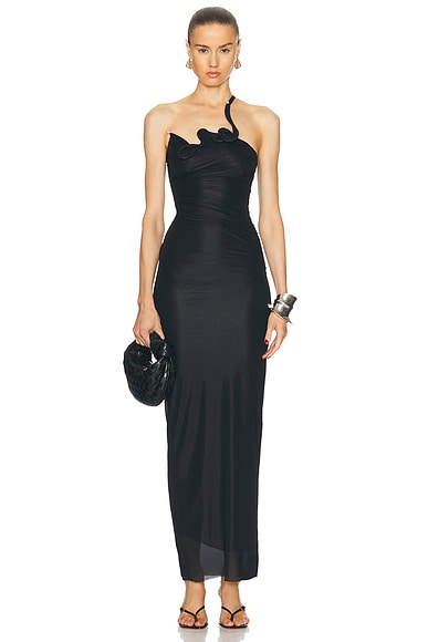 Christopher Esber Venus Single Strap Cami Dress in Black