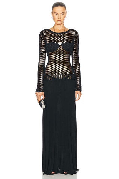 CHRISTOPHER ESBER One-sleeve cutout twisted stretch ribbed