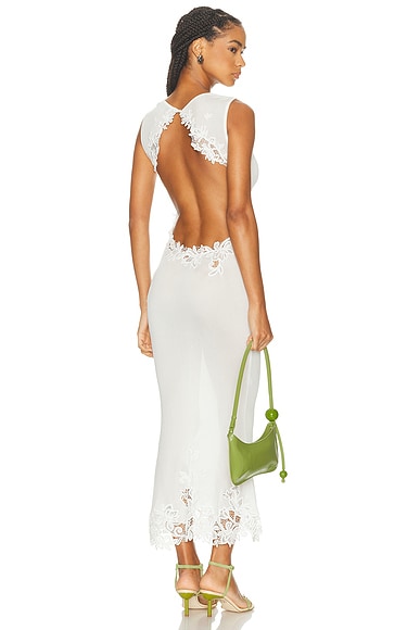 Hibiscus Embroidered Rib Dress
