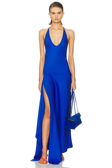 Christopher Esber Floating Split Dress in Yves Blue