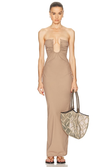 Arced Ruched Lycra Dress