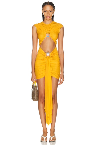 Bezel Quartz Disconnect Mini Dress