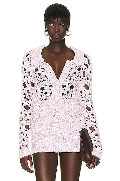 Cross Stitch Collared Cardigan