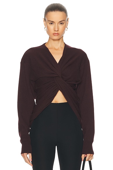 Christopher Esber Ravelled Cashmere Sweater in Mahogany