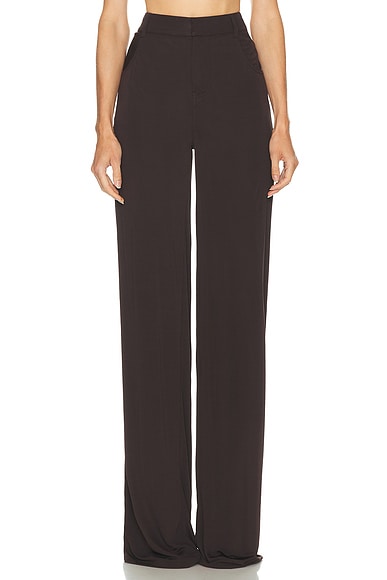 Christopher Esber Relaxed Jersey Pant in Espresso
