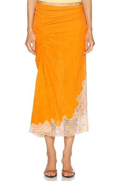 Zimmermann Cassia Tiered Skirt in Brown Floral FWRD