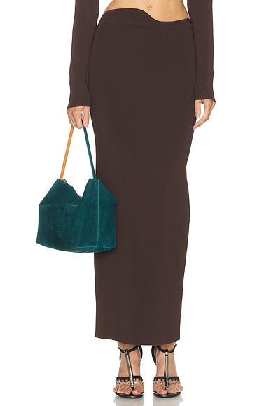 Christopher Esber Maparadita Midi Skirt in Espresso