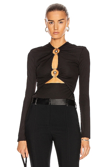 Orbit Ruched Long Sleeve Top