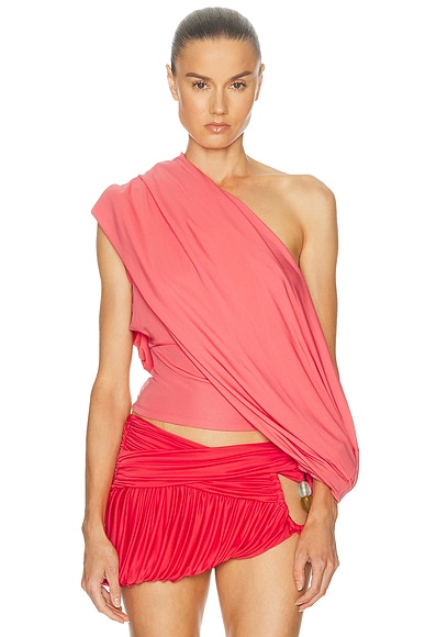 Aiba Draped Jersey Tee