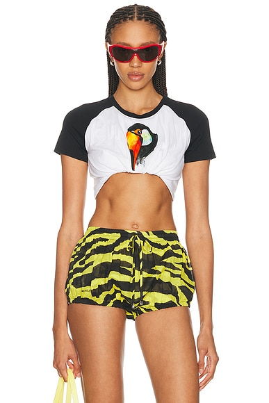 Toucan Tucked Cropped Tee